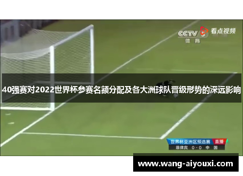 40强赛对2022世界杯参赛名额分配及各大洲球队晋级形势的深远影响